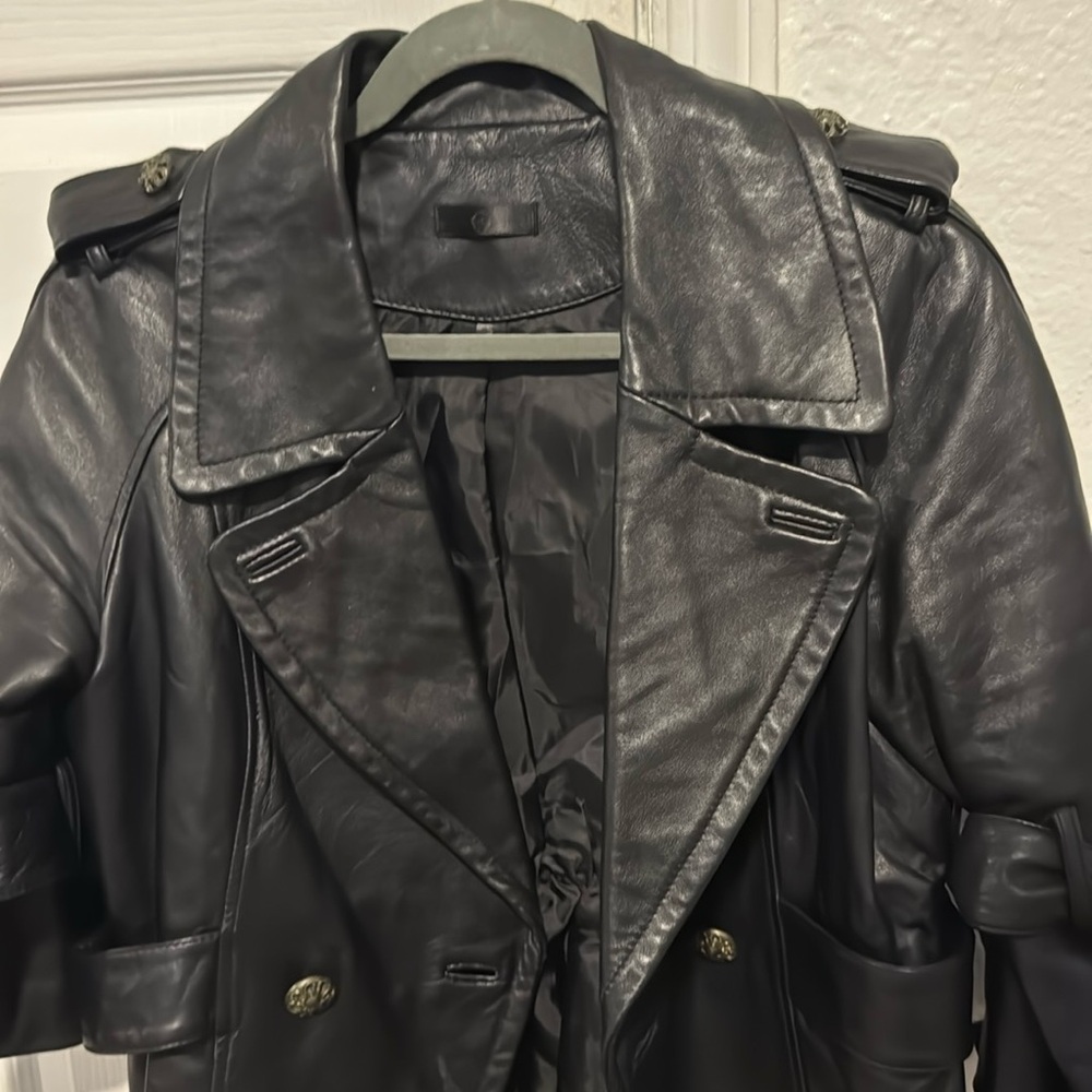 Beautiful real leather jacket , black, size small, no returns
